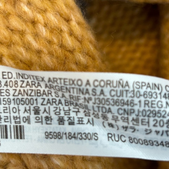 ZARA Colorblock Chevron Knit Academia Crewneck Pullover Sweater Size Small - Picture 8 of 10